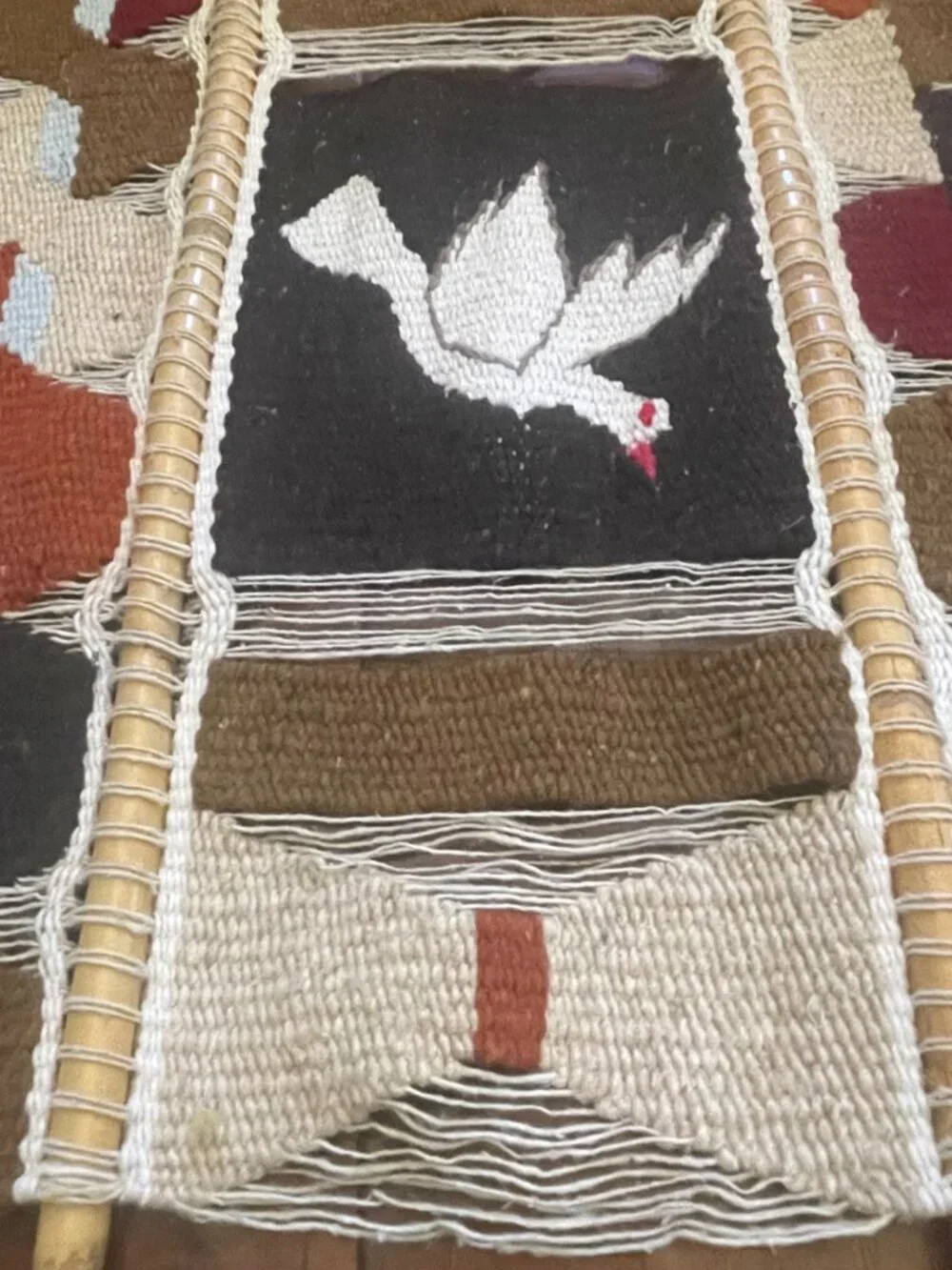 Woven Tapestry Hand-woven Panels Southwestern or Native American Wall Hanging